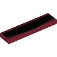 Tile 1 × 4 with Visor Eyeslit Print Dark Red