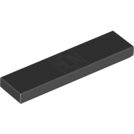 Tile 1 × 4 with Silver Control Panel print Schwarz