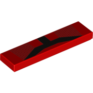 Tile 1 × 4 with Black Marking, Lines print Rot