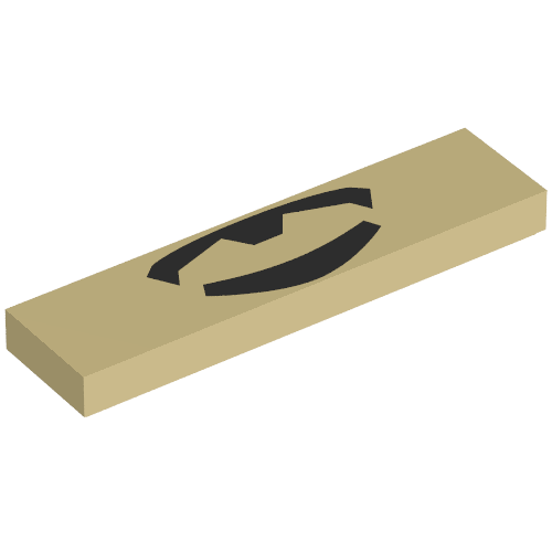 Tile 1 × 4 with Doctor Strange Beard Print Beige