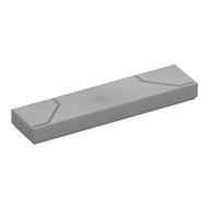Tile 1 × 4 with Dark Bluish Grey Lines print Light Bluish Gray