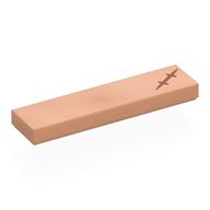 Tile 1 × 4 with Medium Nougat Scar print Nougat