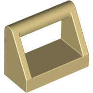 Tile Special 1 × 2 with Handle Tan