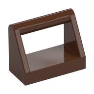 Tile Special 1 × 2 with Handle Brown