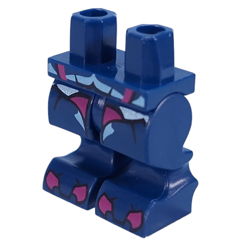 Creature Legs and Hips with Silver Scales, Metal Magenta Claws print Dark Blue