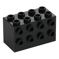 Stein speziell 2 × 4 × 2 mit Noppen seitlich
