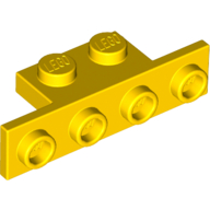 Bracket 1 × 2 - 1 × 4 [Square Corners] Yellow