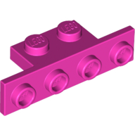 Bracket 1 × 2 - 1 × 4 [Square Corners] Dunkelrosa