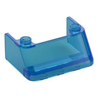 Windscreen 3 × 4 × 1 1/3 with 2 Studs on Top Trans-Dark Blue