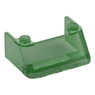 Windscreen 3 × 4 × 1 1/3 with 2 Studs on Top Trans-Green