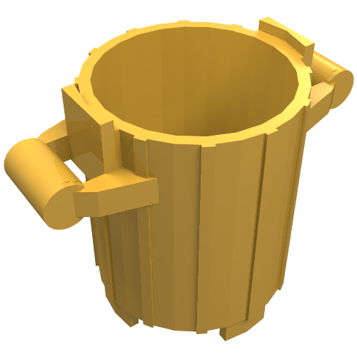 Trash Can with 2 Cover Holders Leuchtendes Hellorange