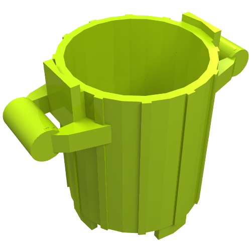 Trash Can with 2 Cover Holders Limette