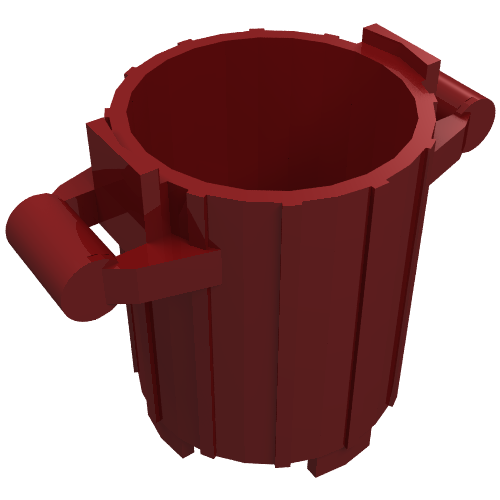 Trash Can with 2 Cover Holders Dunkelrot