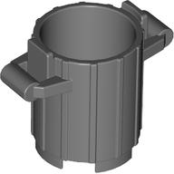 Trash Can with 2 Cover Holders Dark Bluish Gray