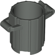 Trash Can with 2 Cover Holders Dunkelgrau