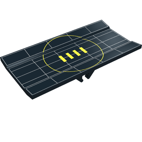 Hinge Panel 6 × 3 with Yellow Radar Print Black
