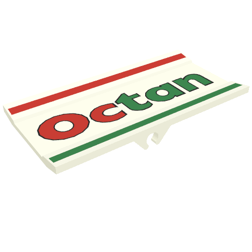 Hinge Panel 6 × 3 with 'Octan' Print White