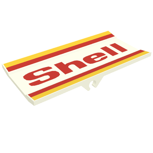 Hinge Panel 6 × 3 with 'Shell' Print White