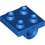 Plate Special 2 × 2 with 1 Pin Hole [Split Underside Ribs] Blau