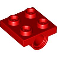 Plate Special 2 × 2 with 1 Pin Hole [Split Underside Ribs] Rot