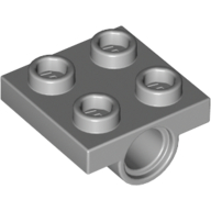 Plate Special 2 × 2 with 1 Pin Hole [Split Underside Ribs] Hellblaugrau