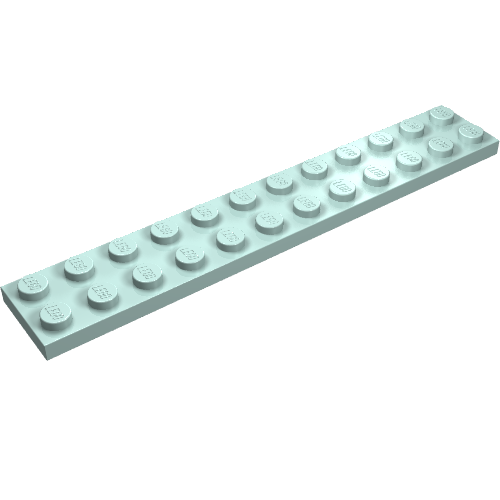 Plate 2 × 12 Aqua