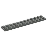 Platte 2 × 12 Dunkelgrau
