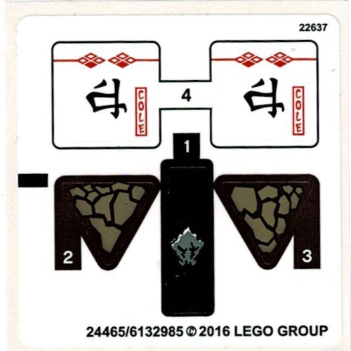 Sticker Sheet for Set 70599-1 [No Color/Any Color]