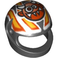 Helmet, Standard with Crazy Demon Print Schwarz