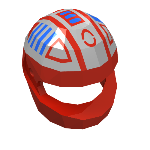 Helmet, Standard with Blue and Silver Spyrius Print Rot