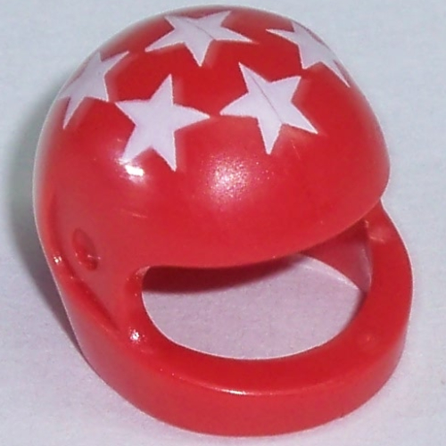 Helmet, Standard with 7 White Stars Print Red