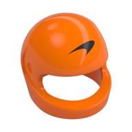 Helmet, Standard with Black Swoosh print Orange
