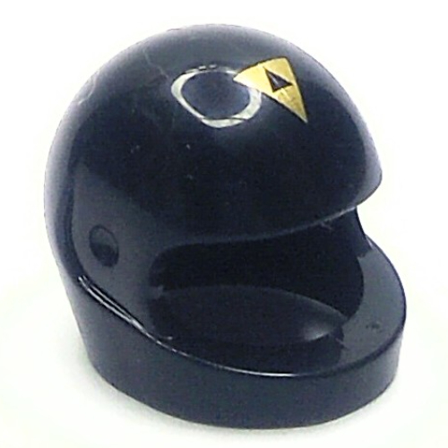 Helmet, Standard with Gold Triangle Blacktron Logo print Schwarz