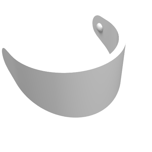 Headwear Accessory Visor For Standard Helmet White
