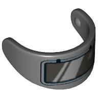 Headwear Accessory Visor For Standard Helmet with Rectangular Window Print Dunkelblaugrau