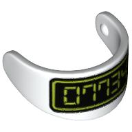 Headwear Accessory Visor For Standard Helmet with '07734' Print White