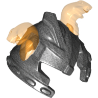 Helmet with Cheek Protection and 2 Trans-Orange Snakes Pattern Perltitan