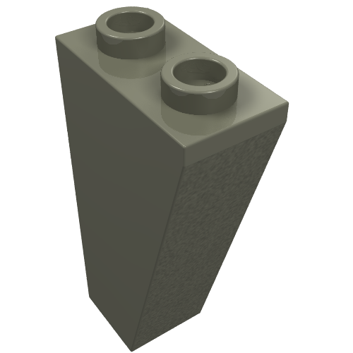 Brick Sloped Inverted 75° 2 × 1 × 3 Dark Gray
