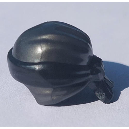 Head Wrap with Headband and Knot, Black Pattern Pearl Titanium