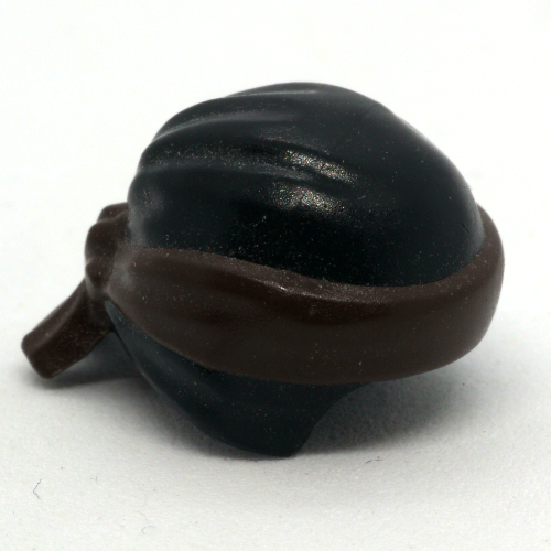 Head Wrap with Headband and Knot, Dark Brown Pattern in 