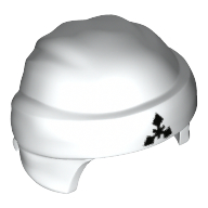 Head Wrap with Headband and Knot, White Pattern and Black Symbol Print in 