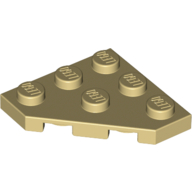 Wedge Plate 3 × 3 Cut Corner Tan
