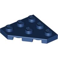 Wedge Plate 3 × 3 Cut Corner Dark Blue