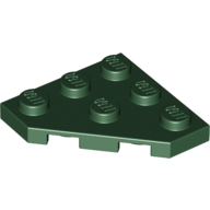 Wedge Plate 3 × 3 Cut Corner Dark Green