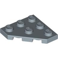Wedge Plate 3 × 3 Cut Corner Sand Blue