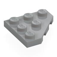 Wedge Plate 3 × 3 Cut Corner Light Bluish Gray
