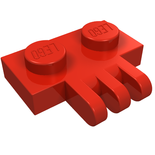 Hinge Plate 1 × 2 with 3 Fingers On Side Rot