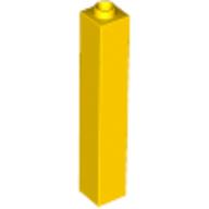 Stein 1 × 1 × 5 mit geschlossen offen oder Hohlnoppe Gelb
