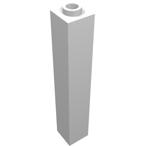 Stein 1 × 1 × 5 mit geschlossen offen oder Hohlnoppe