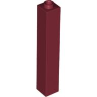 Brick 1 × 1 × 5 with Blocked Open or Hollow Stud Dark Red